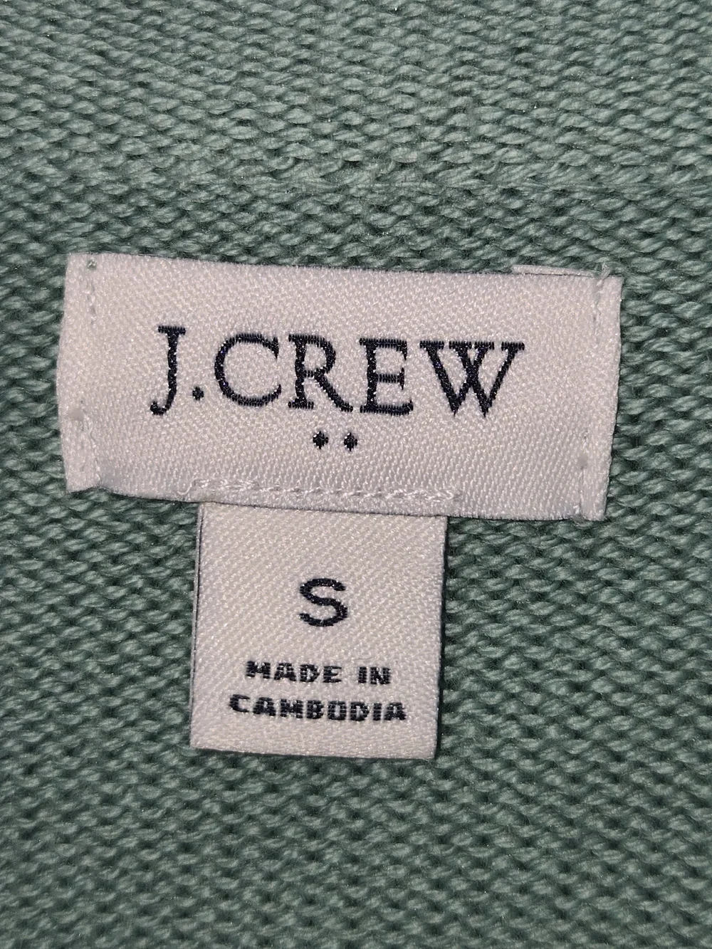 J.Crew Emilie Mint Sage Green Cotton Blend Lady Sweater Cardigan Gold Button S